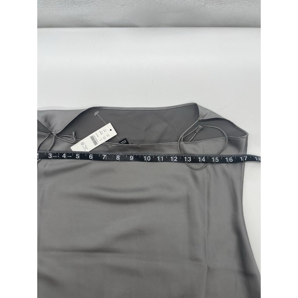 J. Crew Gwyneth slip dress silver Sz 6 gray Party Cocktail Wedding Slimming - Picture 7 of 8